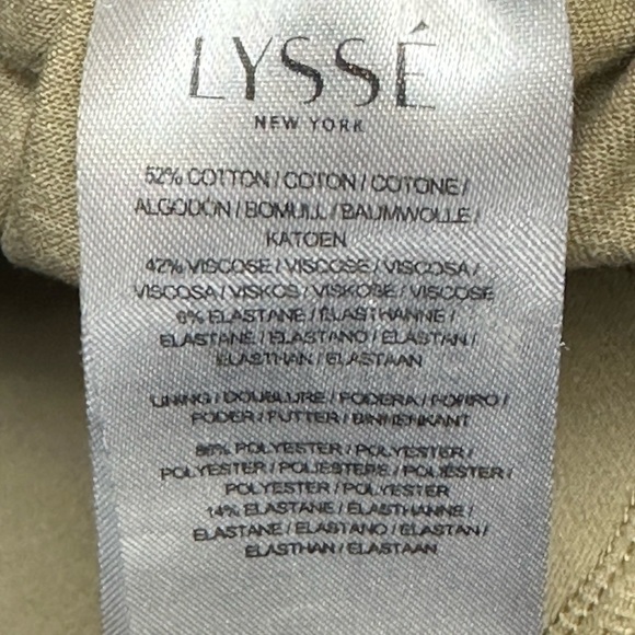 Lysse Olive Amber Crop Pants Pull On Pockets Stretch Twill Closet Staple Medium - Picture 8 of 16